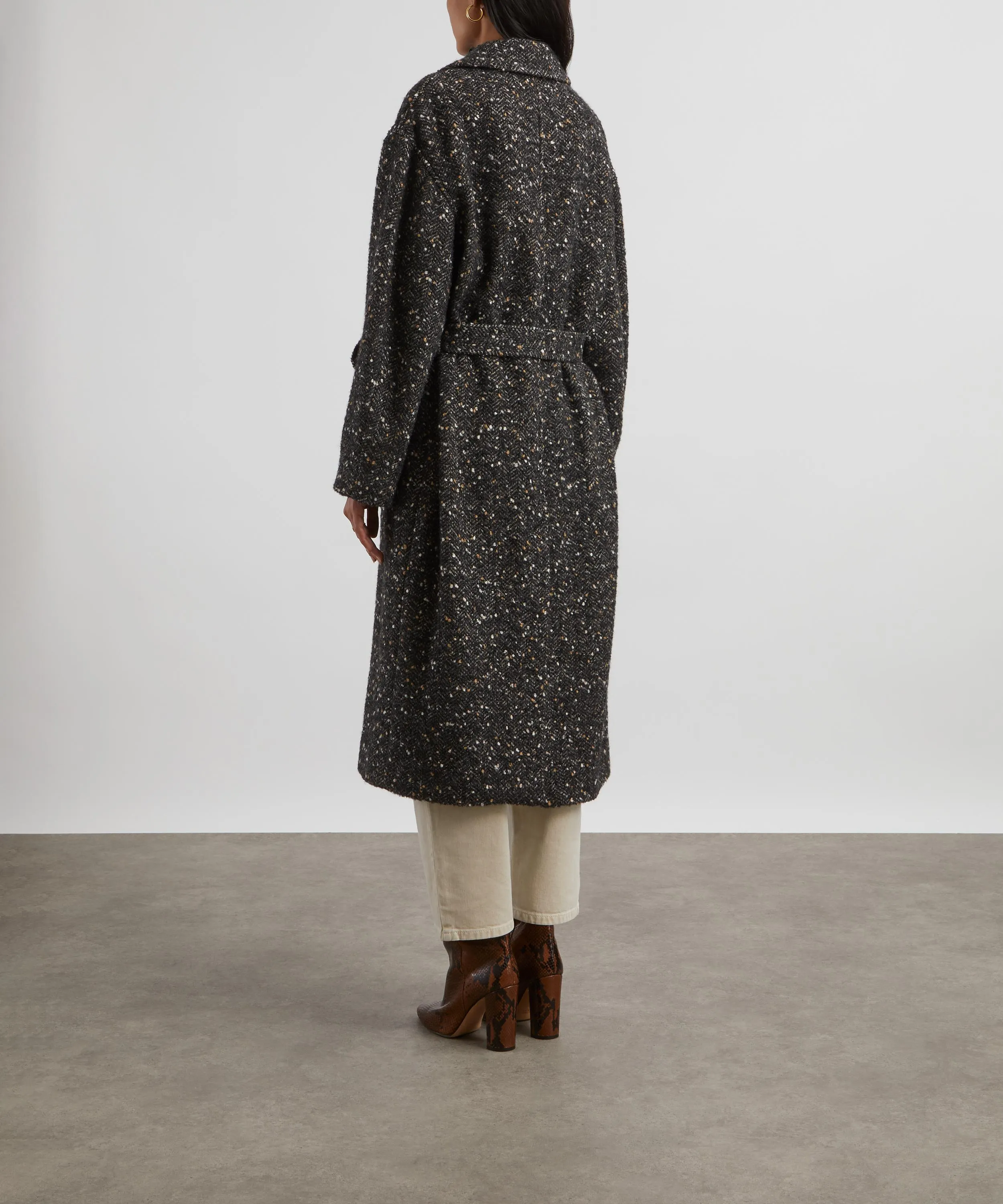 Horria Mottled Wool-Blend Coat