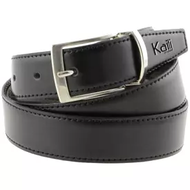 K4001ABB | Double Face Men's Belt - Genuine Leather Col. Black/Dark Brown