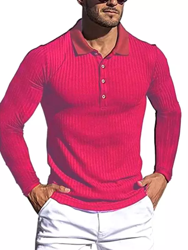 Knitted Casual Men Polo Shirt