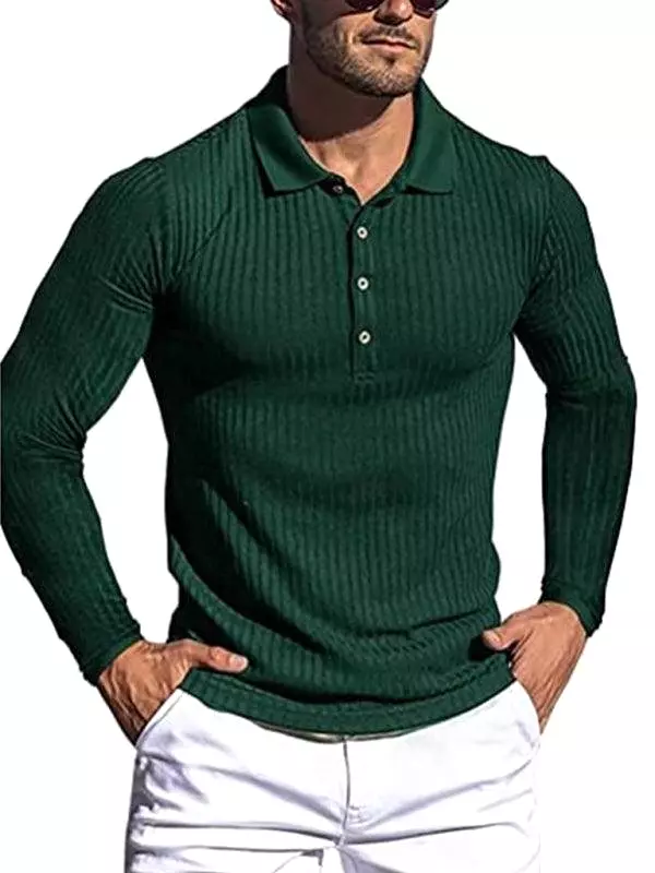 Knitted Casual Men Polo Shirt