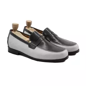 Koge - Men's Black And Grey Calf Leather Loafer