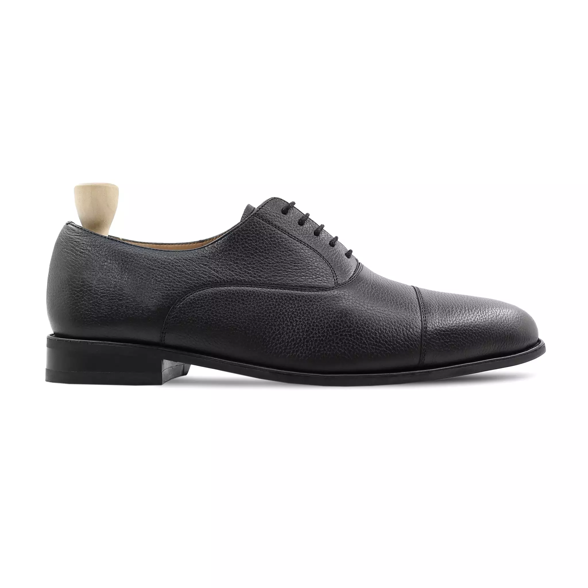 Kotka - Men's Black Pebble Grain Oxford Shoe