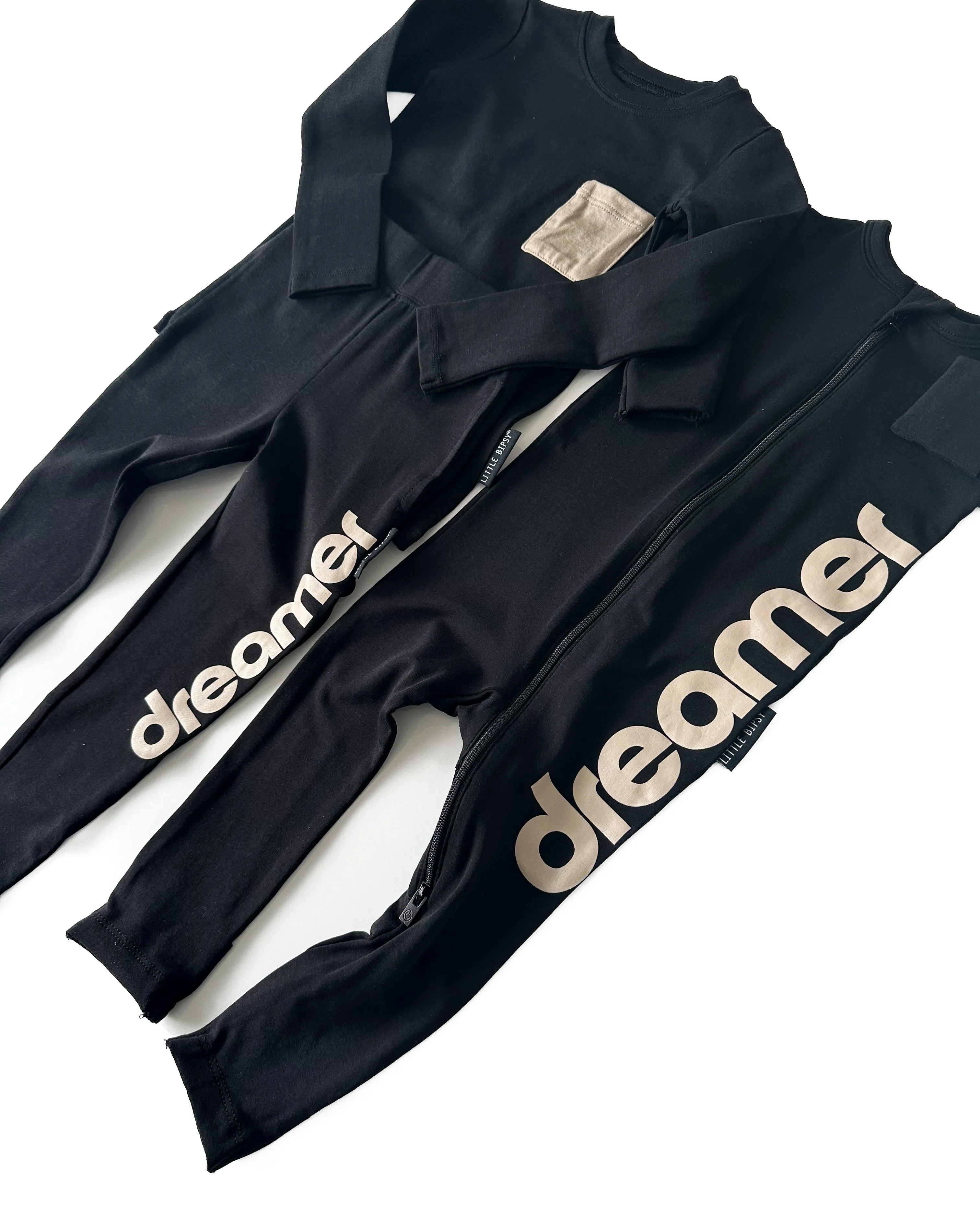 LB x Baby Breez Long Sleeve Dreamer 2 Piece Pajamas - Black