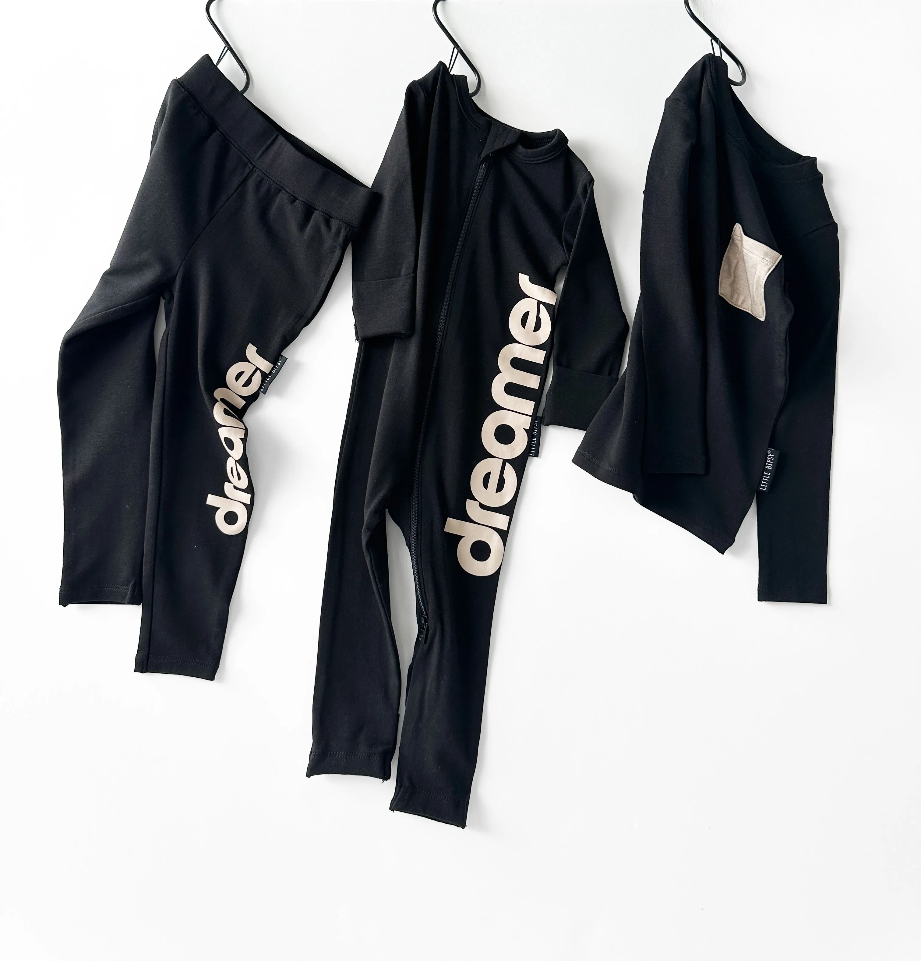 LB x Baby Breez Long Sleeve Dreamer 2 Piece Pajamas - Black