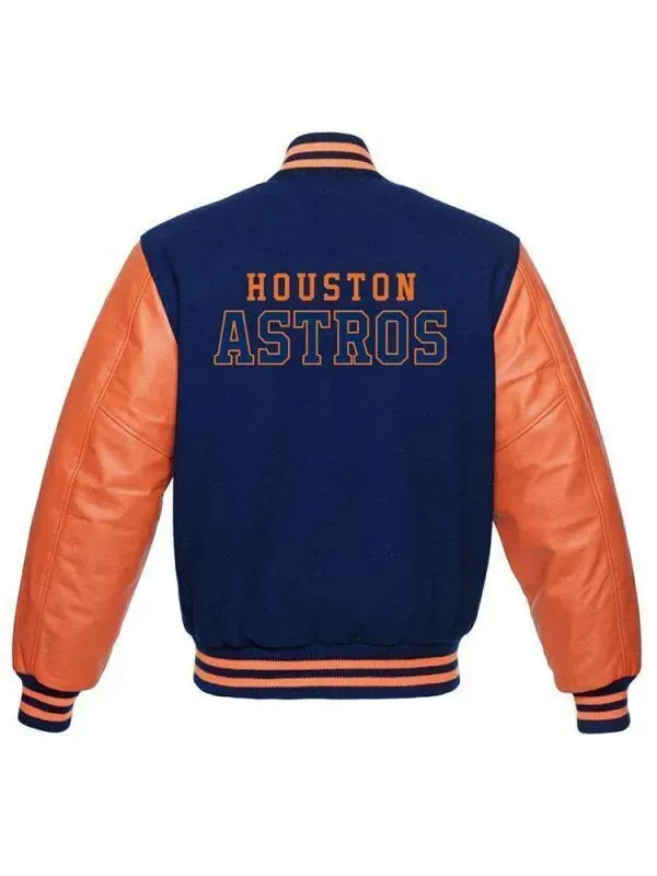 Letterman Houston Astros Varsity Jacket Blue & Orange