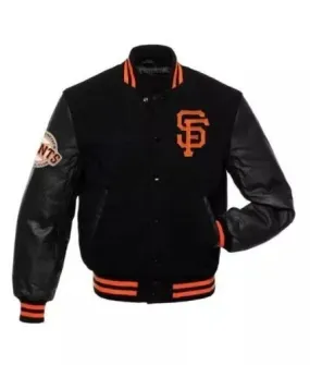 Letterman San Francisco Giants Varsity Jacket Black