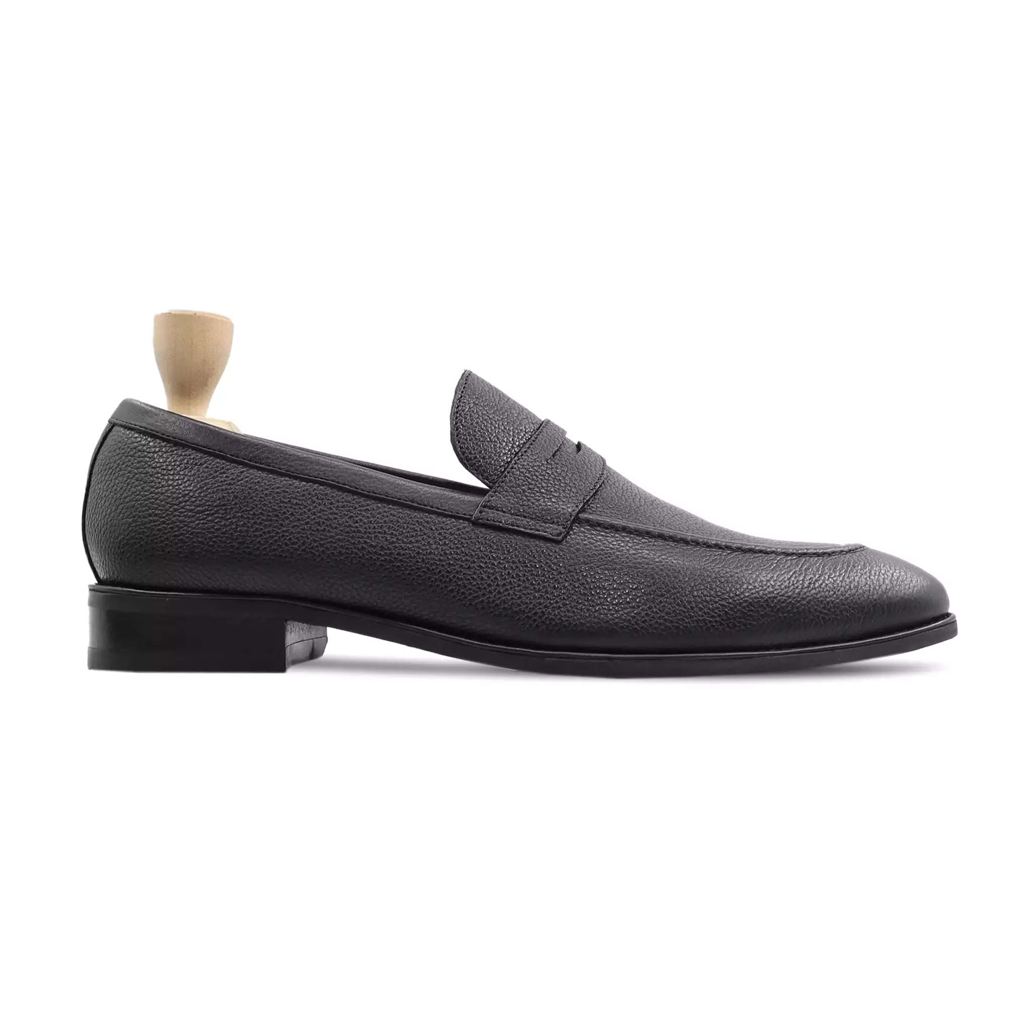 Litija - Men's Black Pebble Grain Loafer