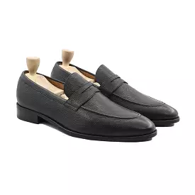 Litija - Men's Black Pebble Grain Loafer