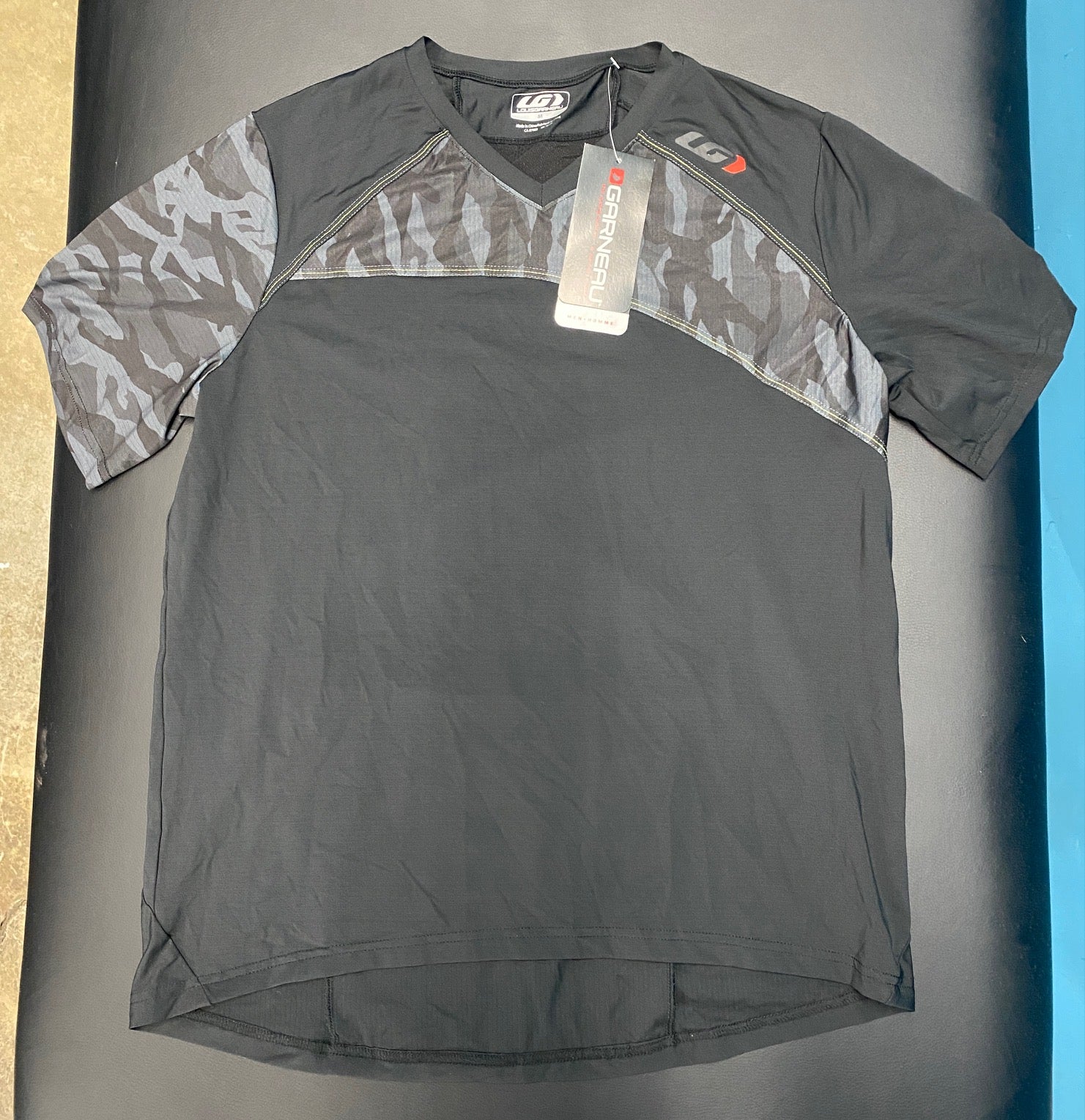 Louis Garneau Andes Cycling Tee Men's Medium Black/Camo