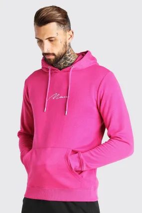 MAN Signature Embroidered Hoodie