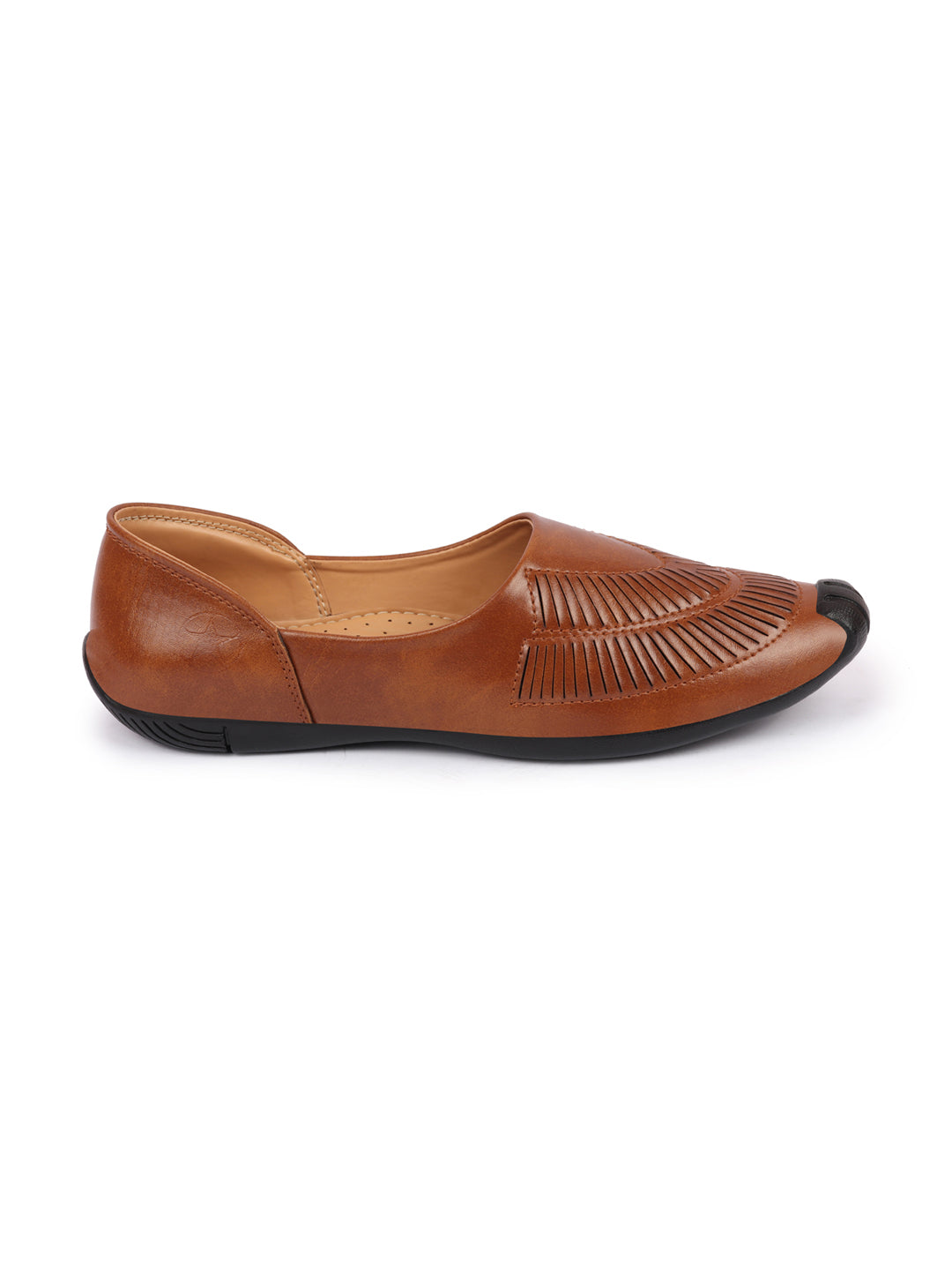 Men Tan Ethnic Slip-On Juttis