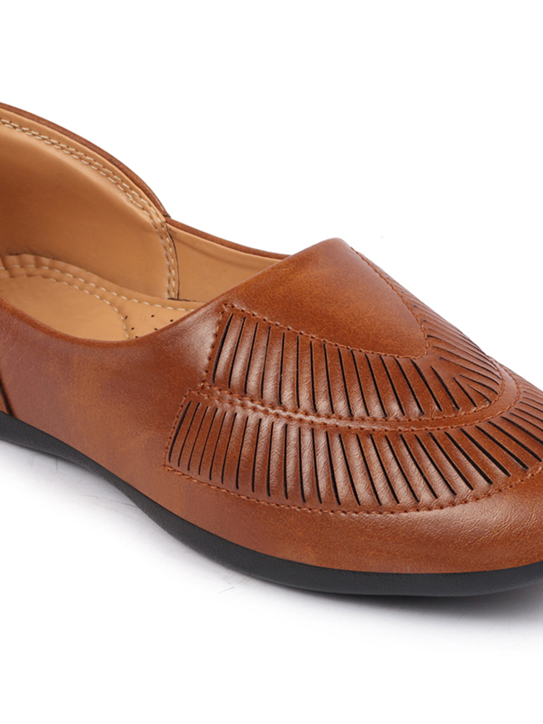 Men Tan Ethnic Slip-On Juttis