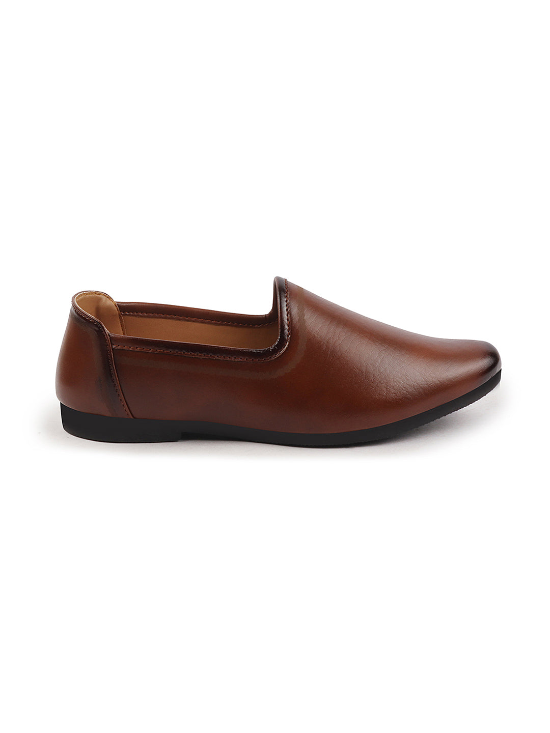 Men Tan Ethnic Slip-On Lightweight Jutis & Mojaris