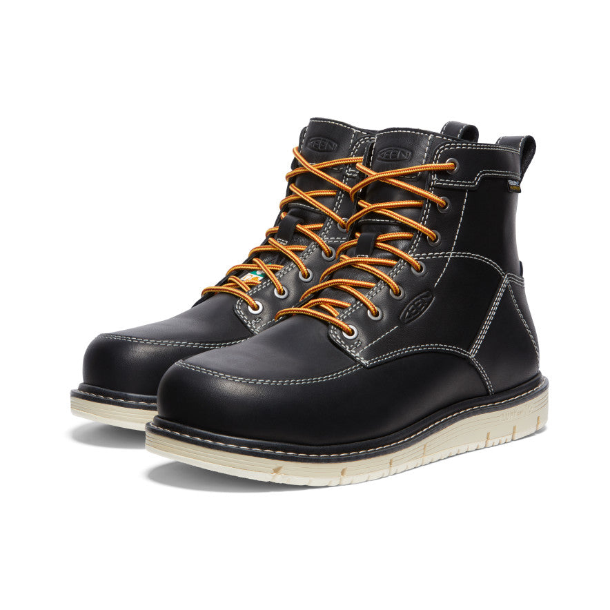 Men's CSA San Jose 6 Waterproof Boot (Aluminum Toe)  |  Black/Off White