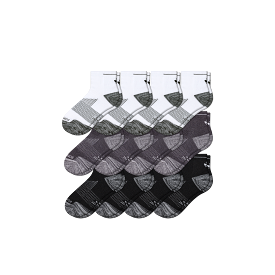 Men's Running Quarter Sock 12-Pack