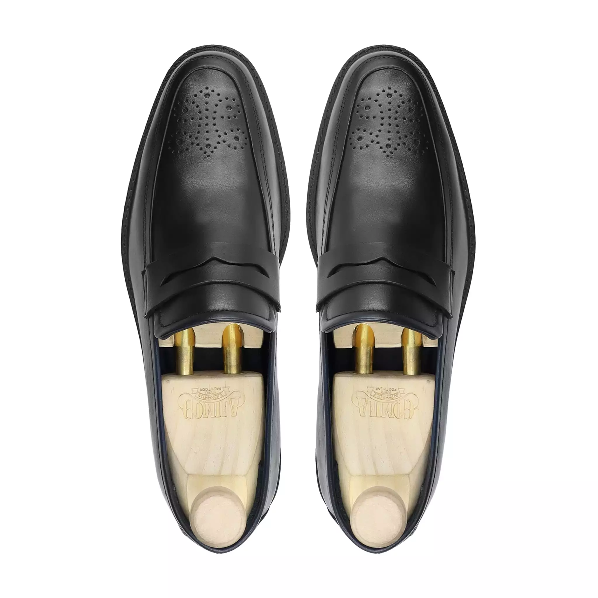 Molybdix - Men's Black Calf Leather Loafer