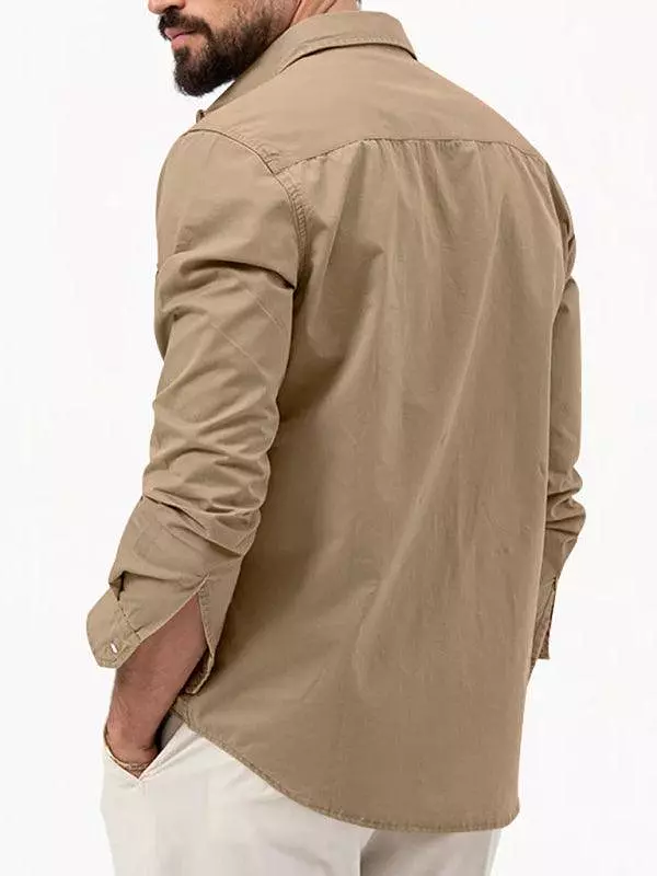 Multi-Pocket Men Casual Shirt