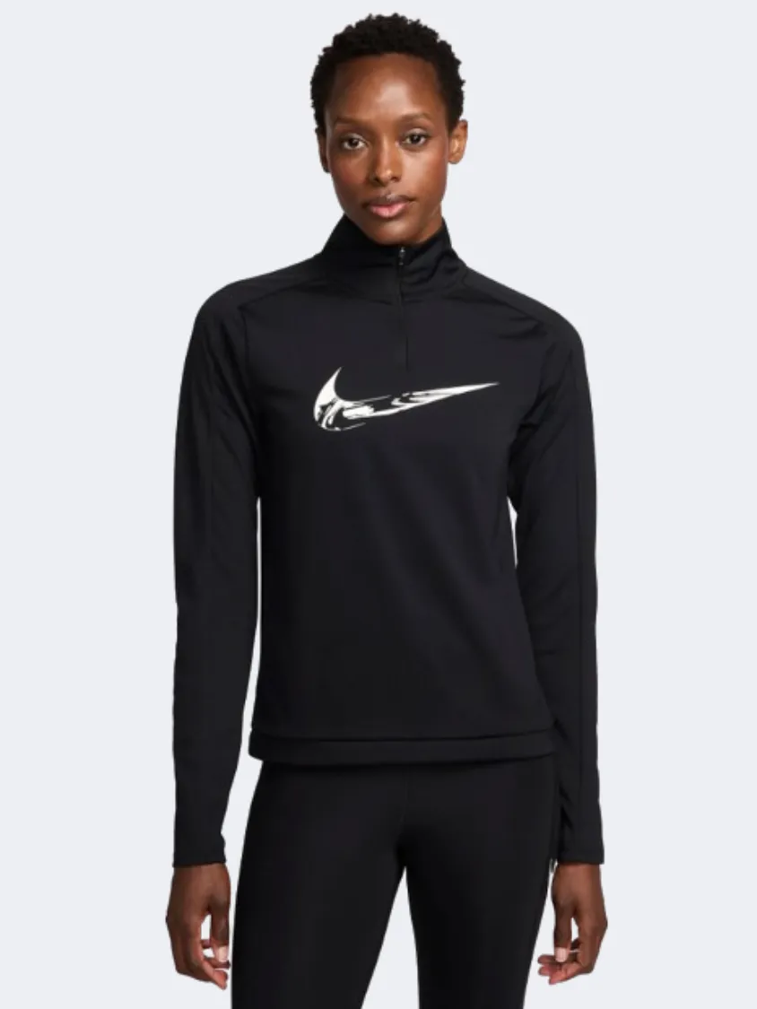 Nike Swoosh Hbr Women Running Long Sleeve Black/White