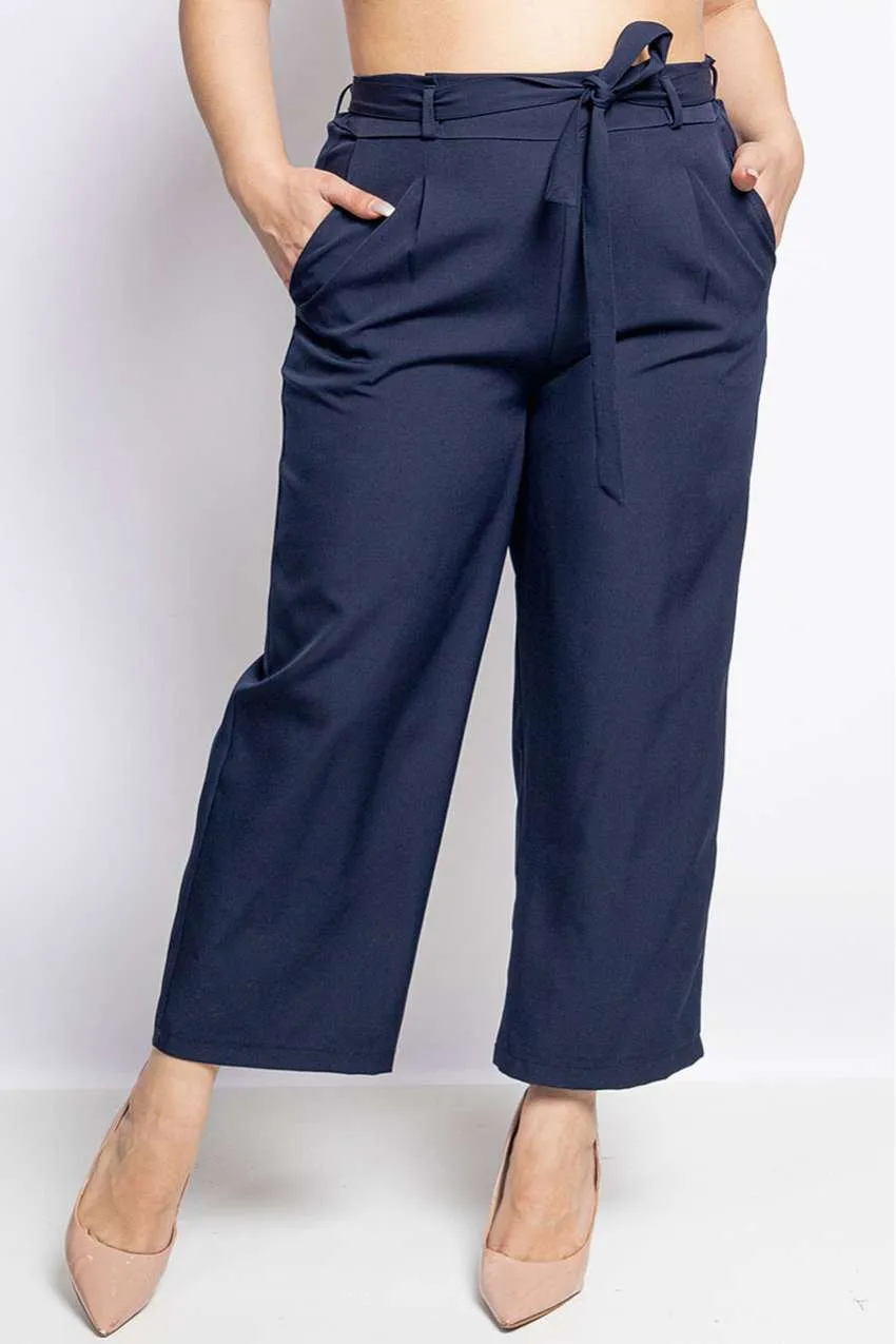 Pantalone cropped a palazzo taglie forti