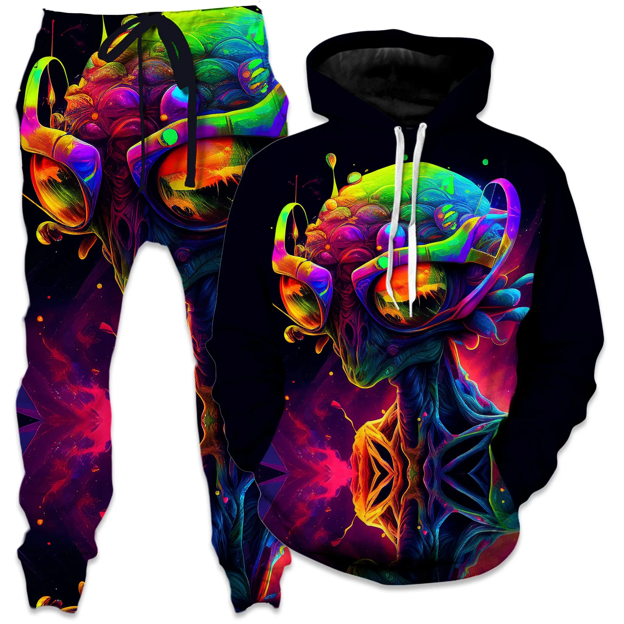 Psychedelic Alien Hoodie and Joggers Combo