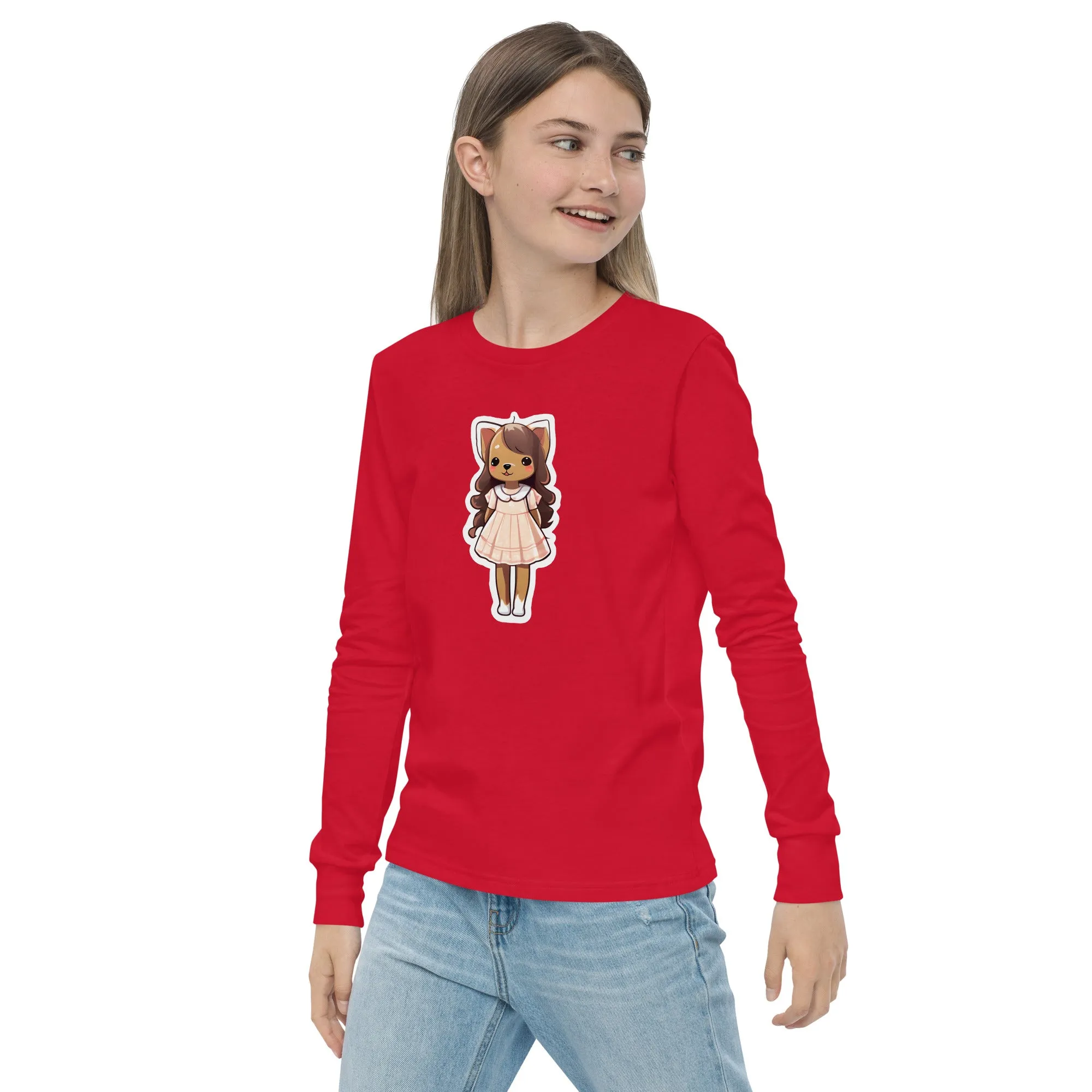 Puppy in a Dress Youth Long Sleeve Tee