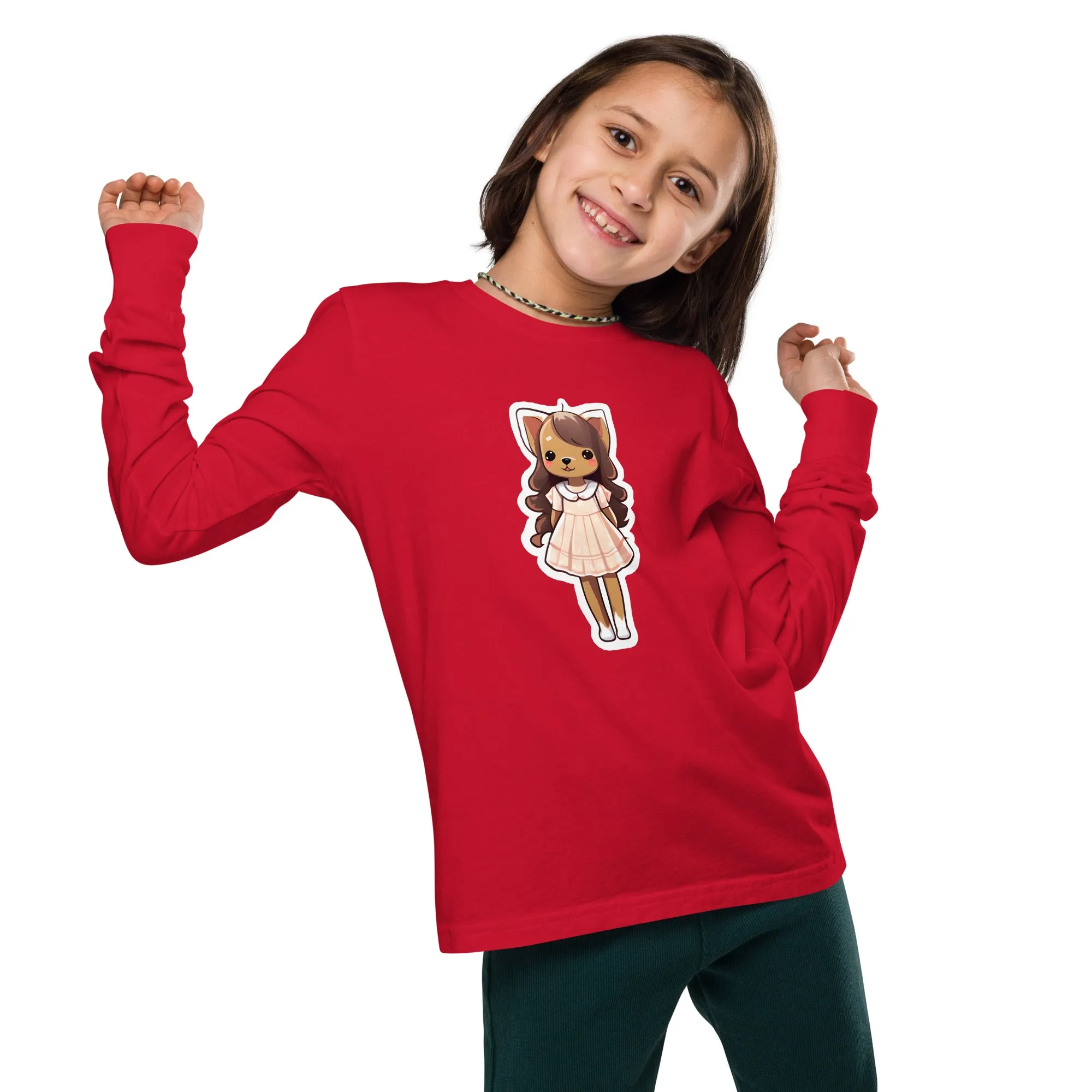 Puppy in a Dress Youth Long Sleeve Tee