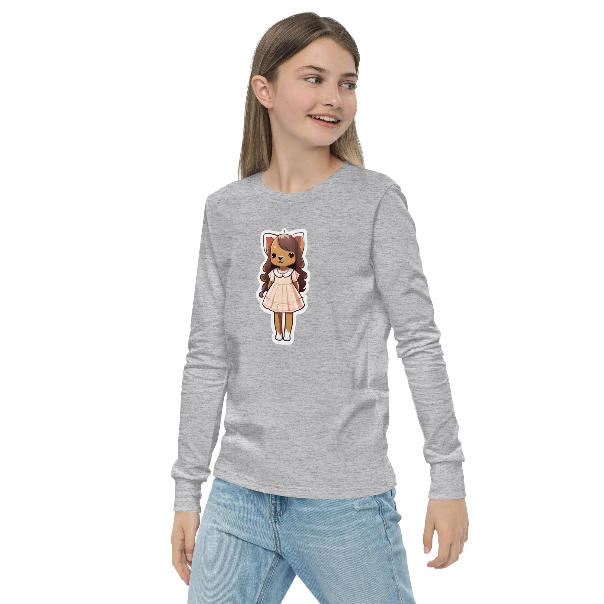 Puppy in a Dress Youth Long Sleeve Tee