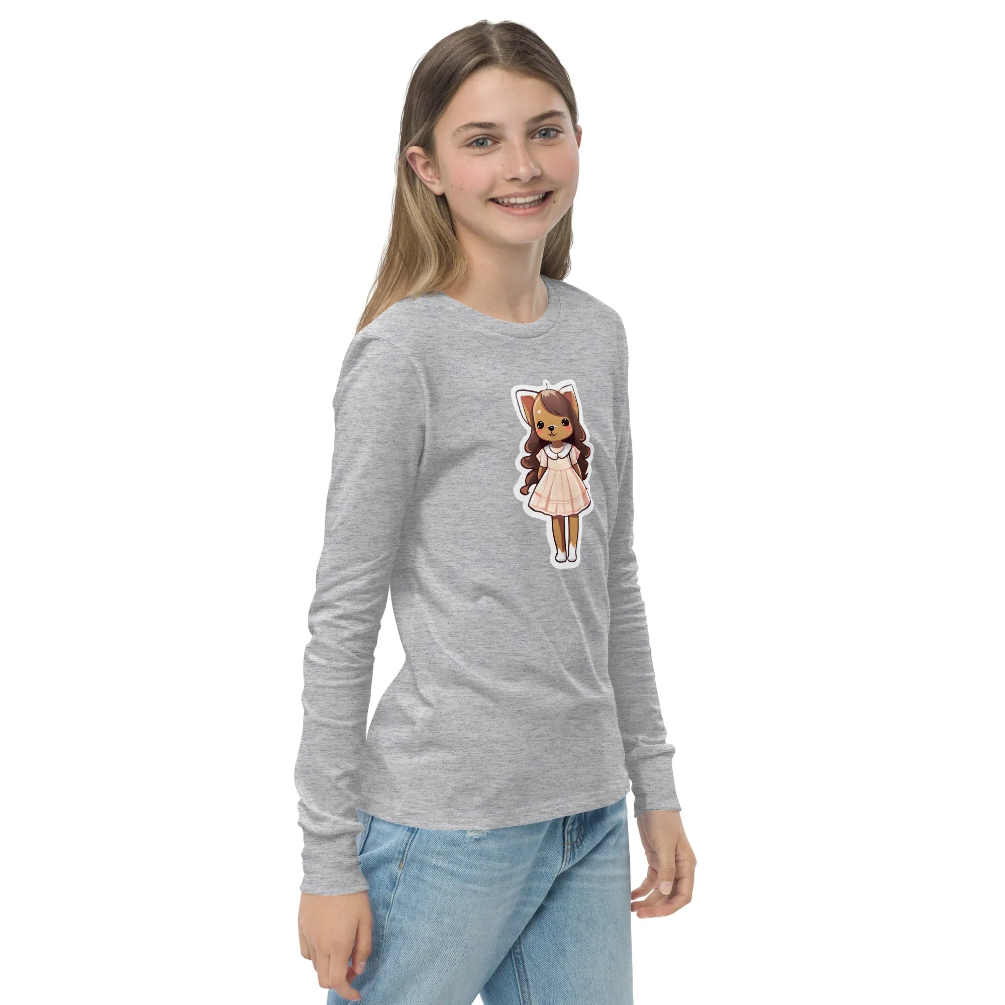 Puppy in a Dress Youth Long Sleeve Tee