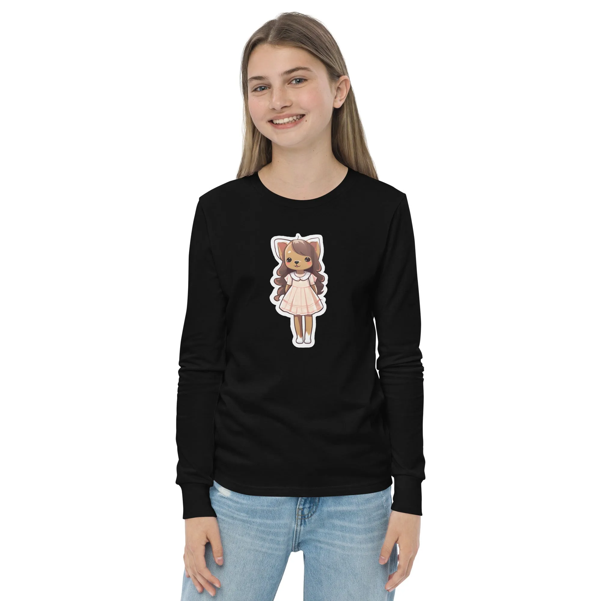 Puppy in a Dress Youth Long Sleeve Tee