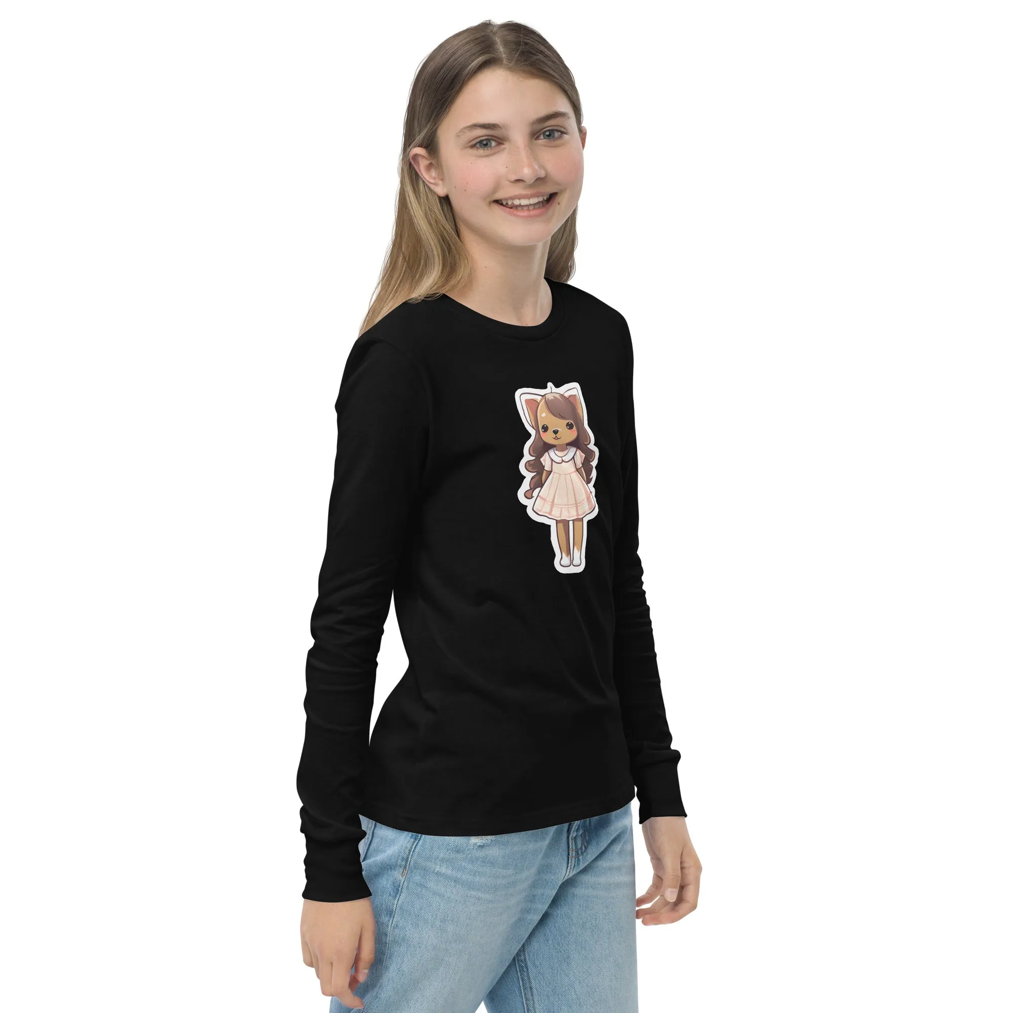 Puppy in a Dress Youth Long Sleeve Tee