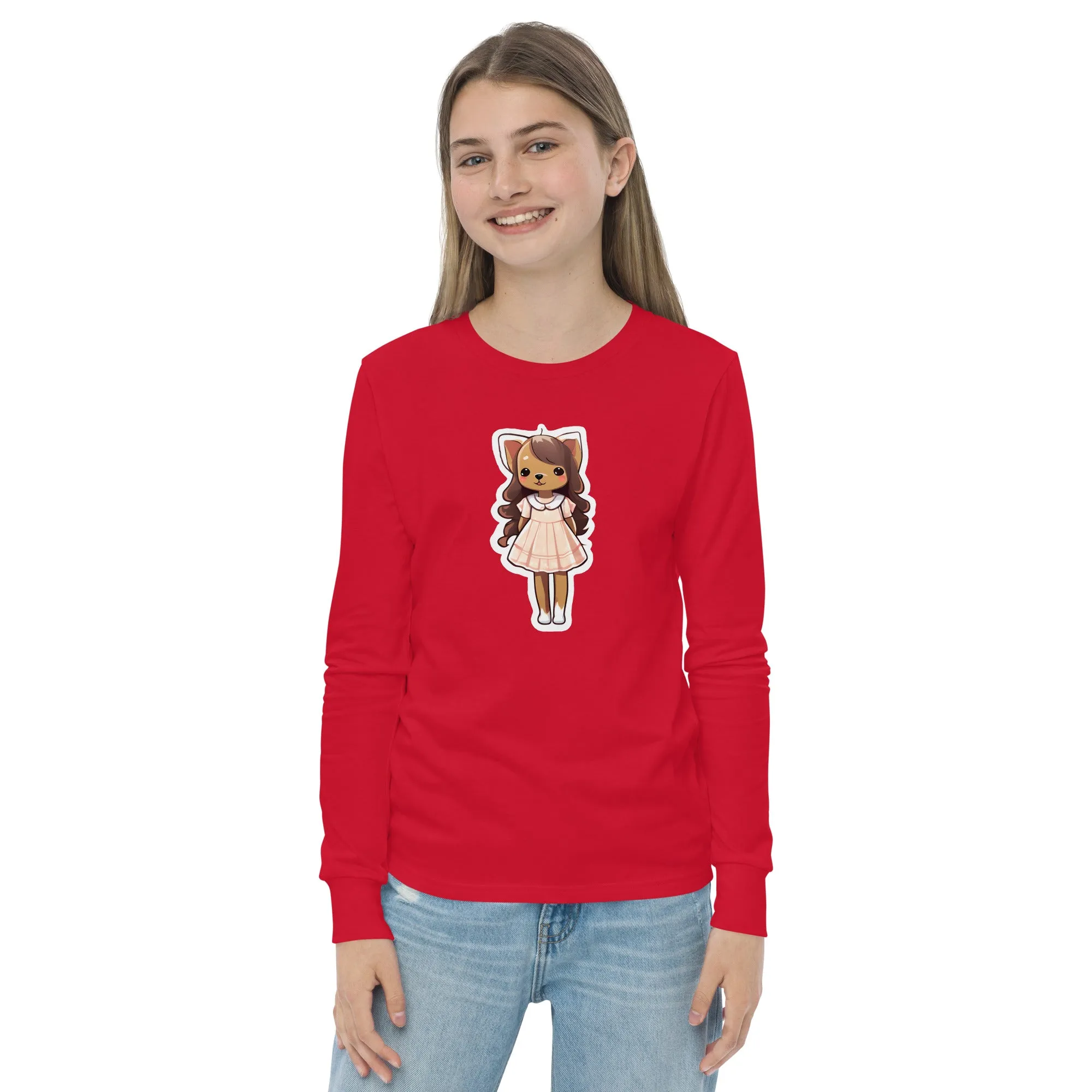 Puppy in a Dress Youth Long Sleeve Tee