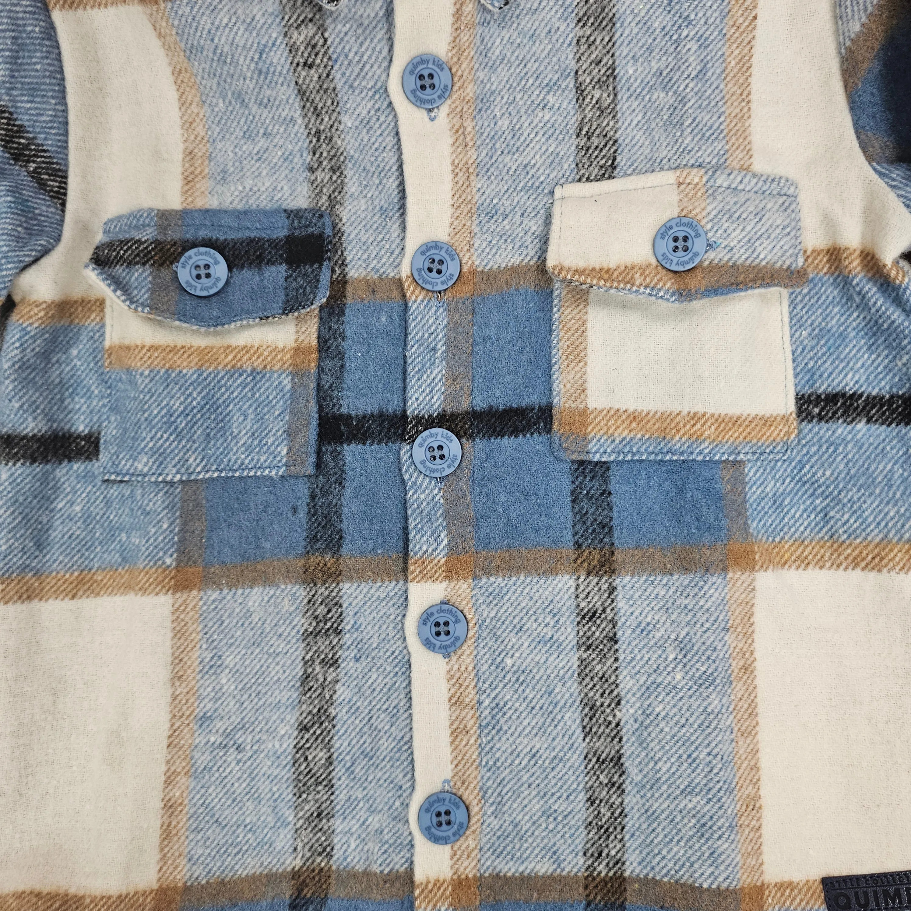 QUIMBY BLUE PLAID FLANNEL