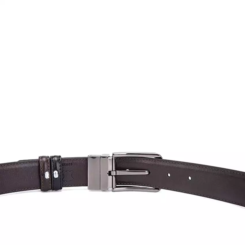 Raz Pin Clip Reversible Men's Belt - Black & Dark Brown