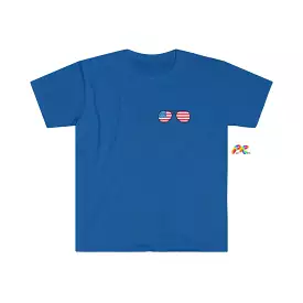 Red White Blue Sunglasses Unisex Softstyle T-Shirt