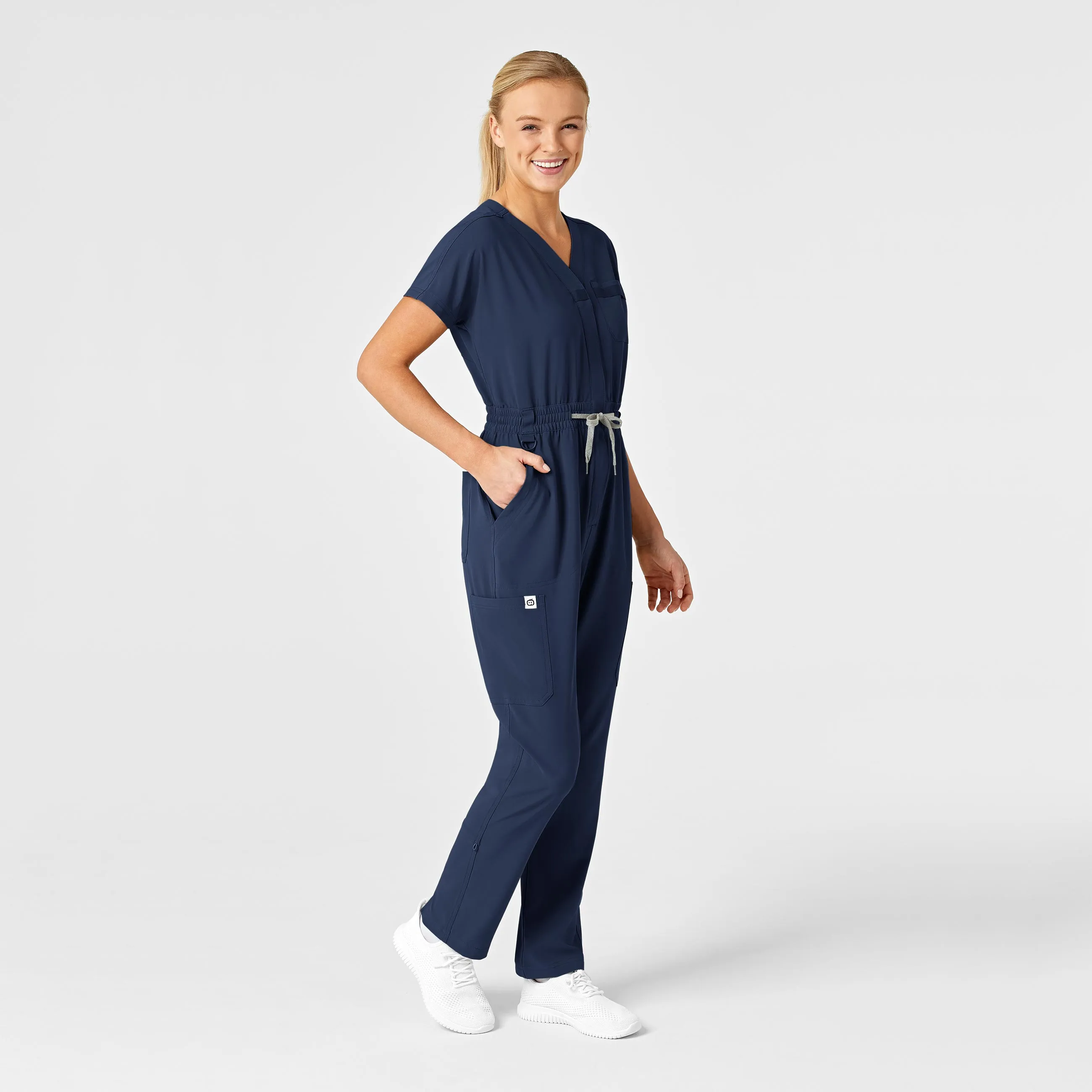 RENEW Women's Zip Front Jumpsuit - Navy