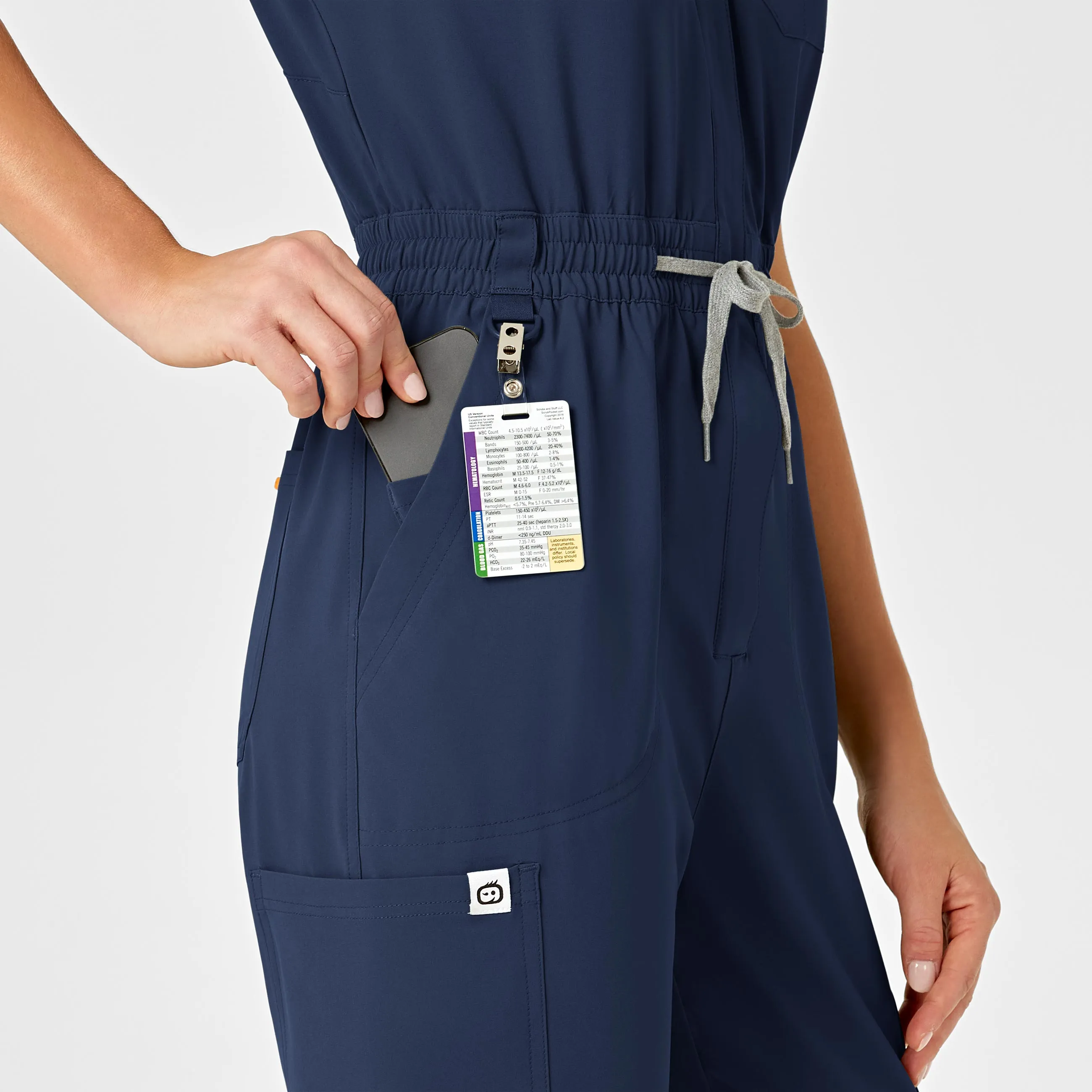 RENEW Women's Zip Front Jumpsuit - Navy