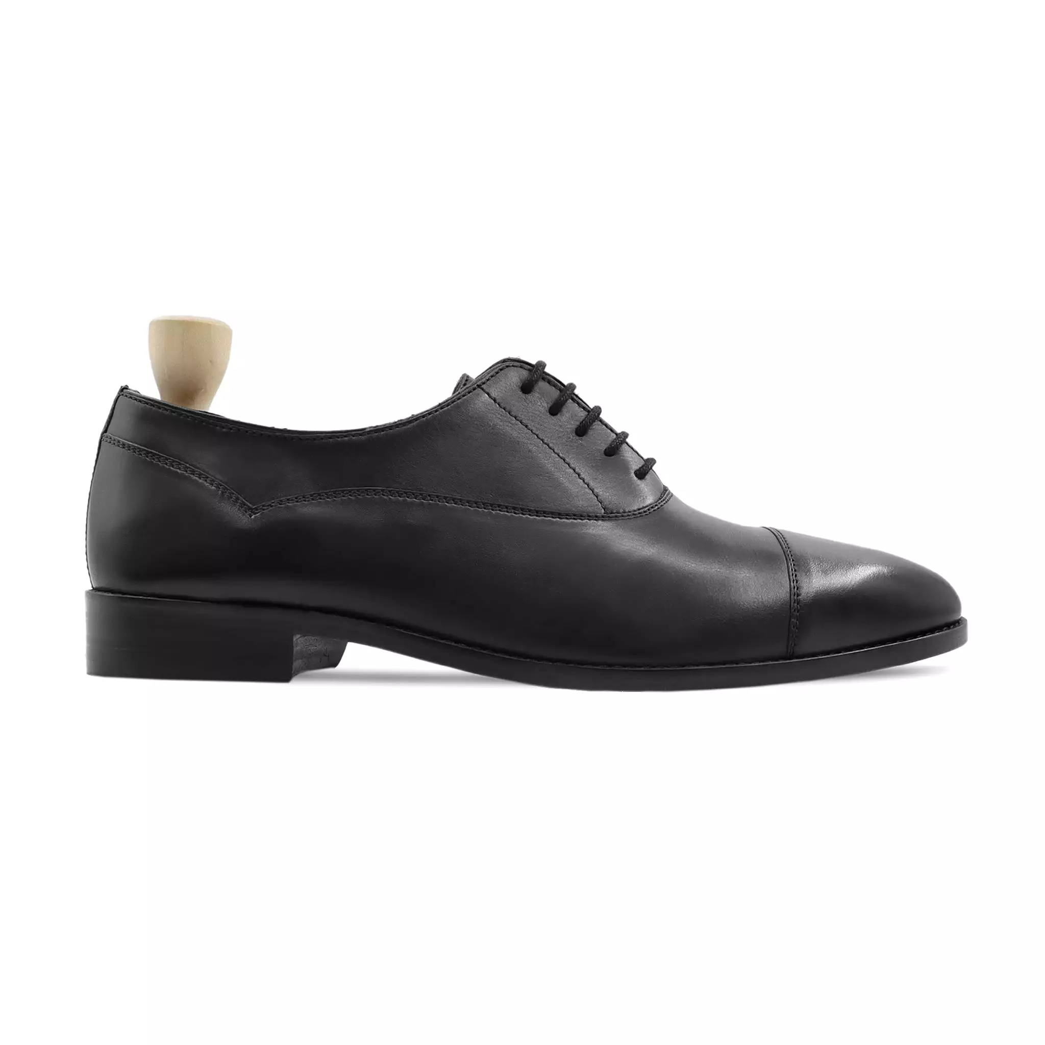 Reser - Men's Black Calf Leather Oxford Shoe