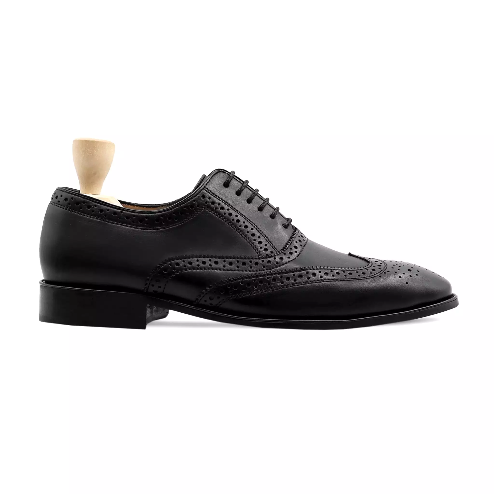 Scol - Men's Black Calf Leather Oxford Shoe