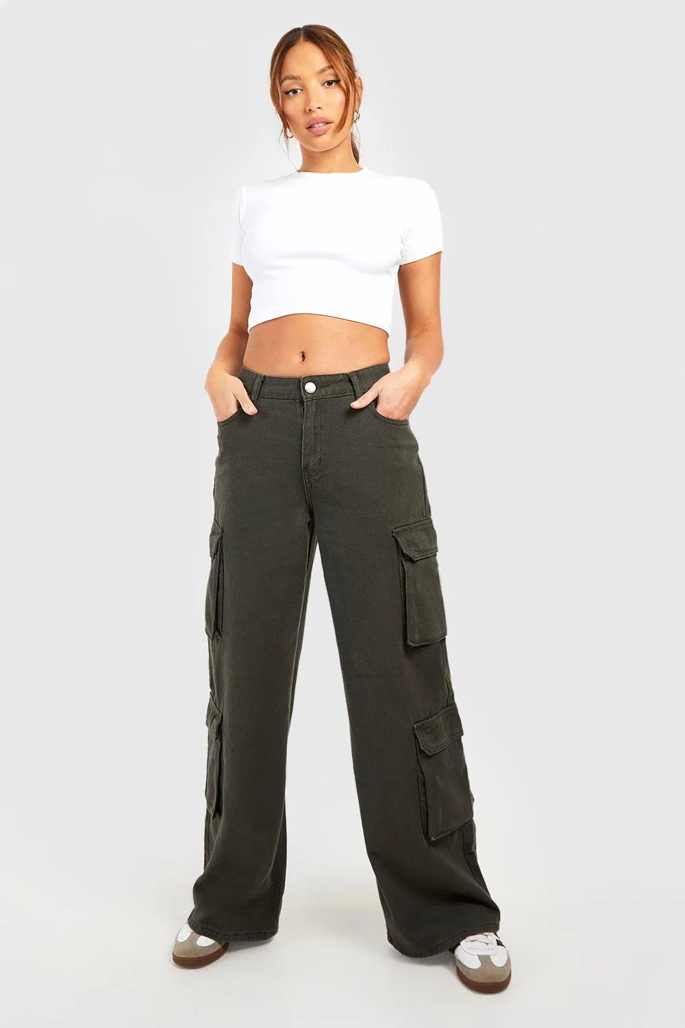 Tall Low Rise Oversized Cargo Jeans