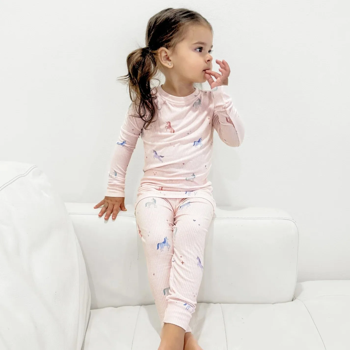 Two-Piece Long Sleeve Pajamas | Unicorns