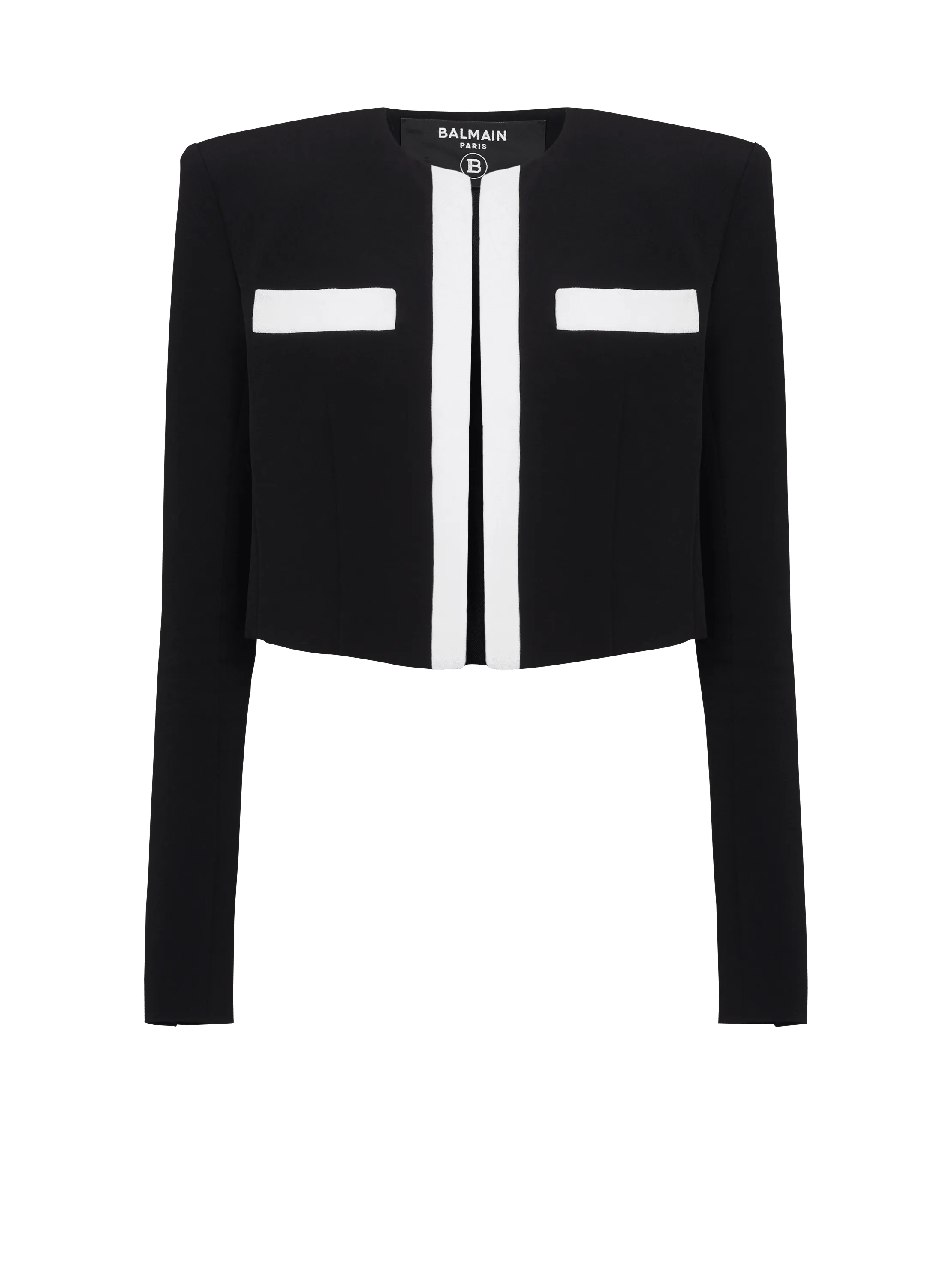 Two-tone crepe Spencer jacket