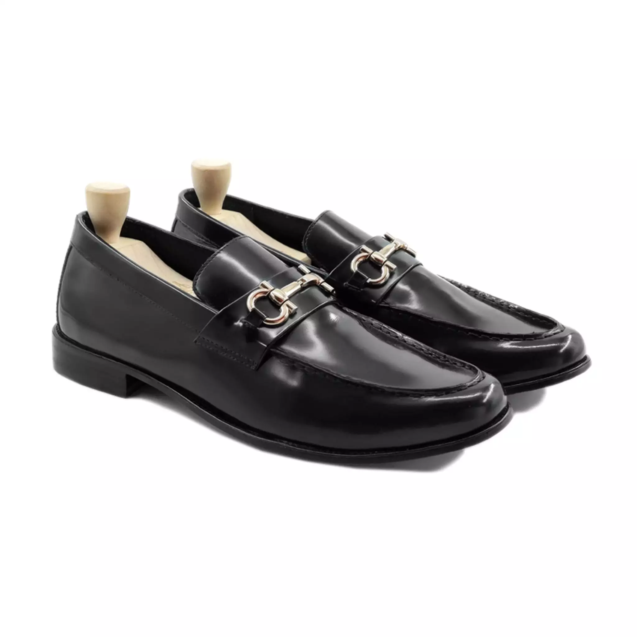 Uppsala - Men's Black Box Leather High Shine Loafer