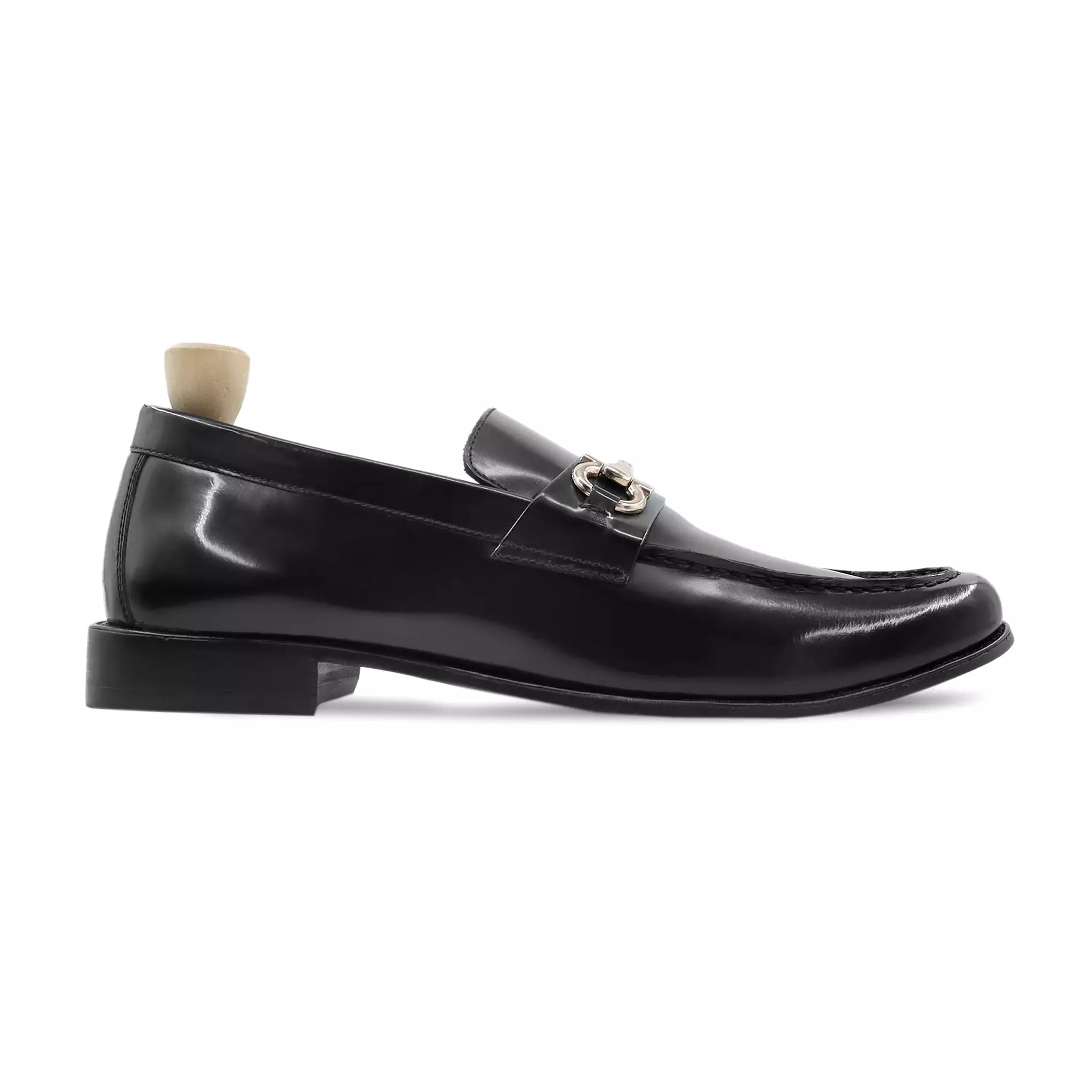 Uppsala - Men's Black Box Leather High Shine Loafer