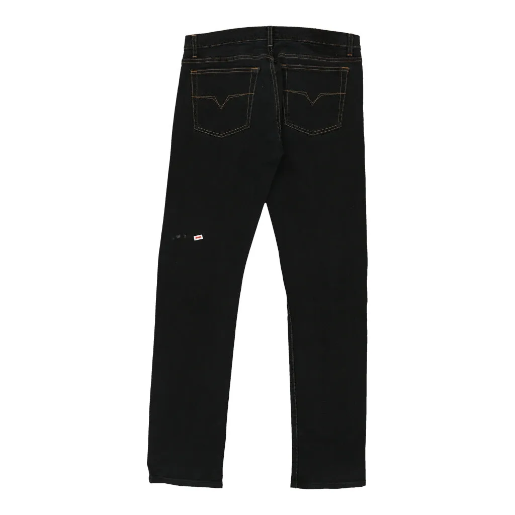 Versace Jeans Couture Trousers - 32W UK 12 Black Cotton