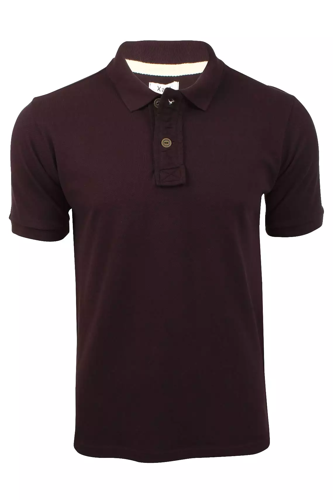 Xact Men's 2 Button Cotton Pique Polo Shirt, Short Sleeved