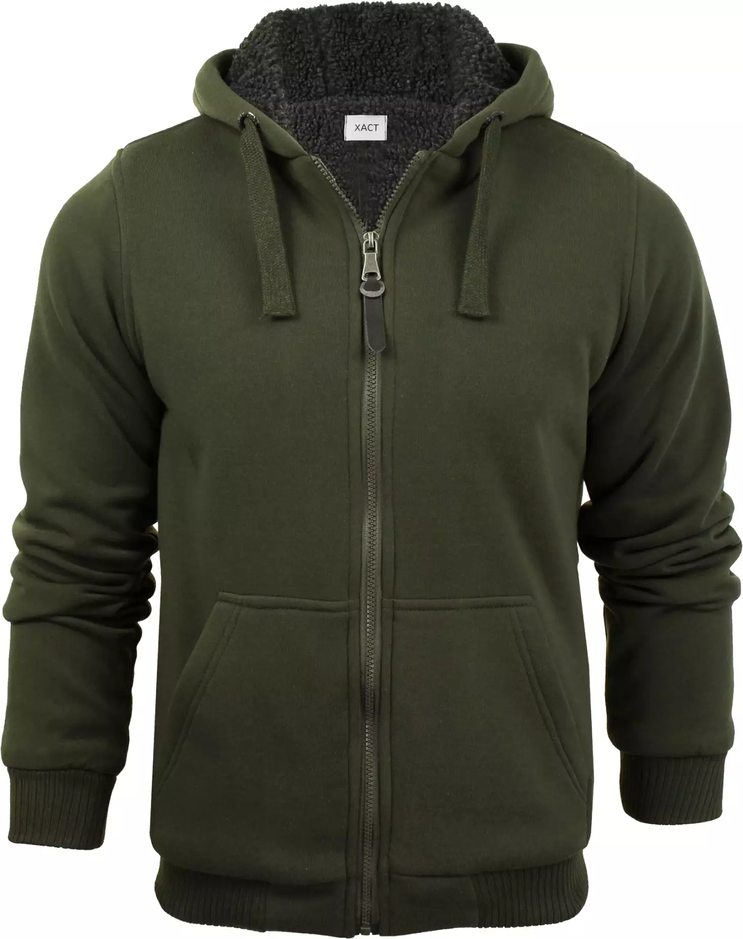 Xact Mens Hoodie Heavy Sherpa Lined Jacket